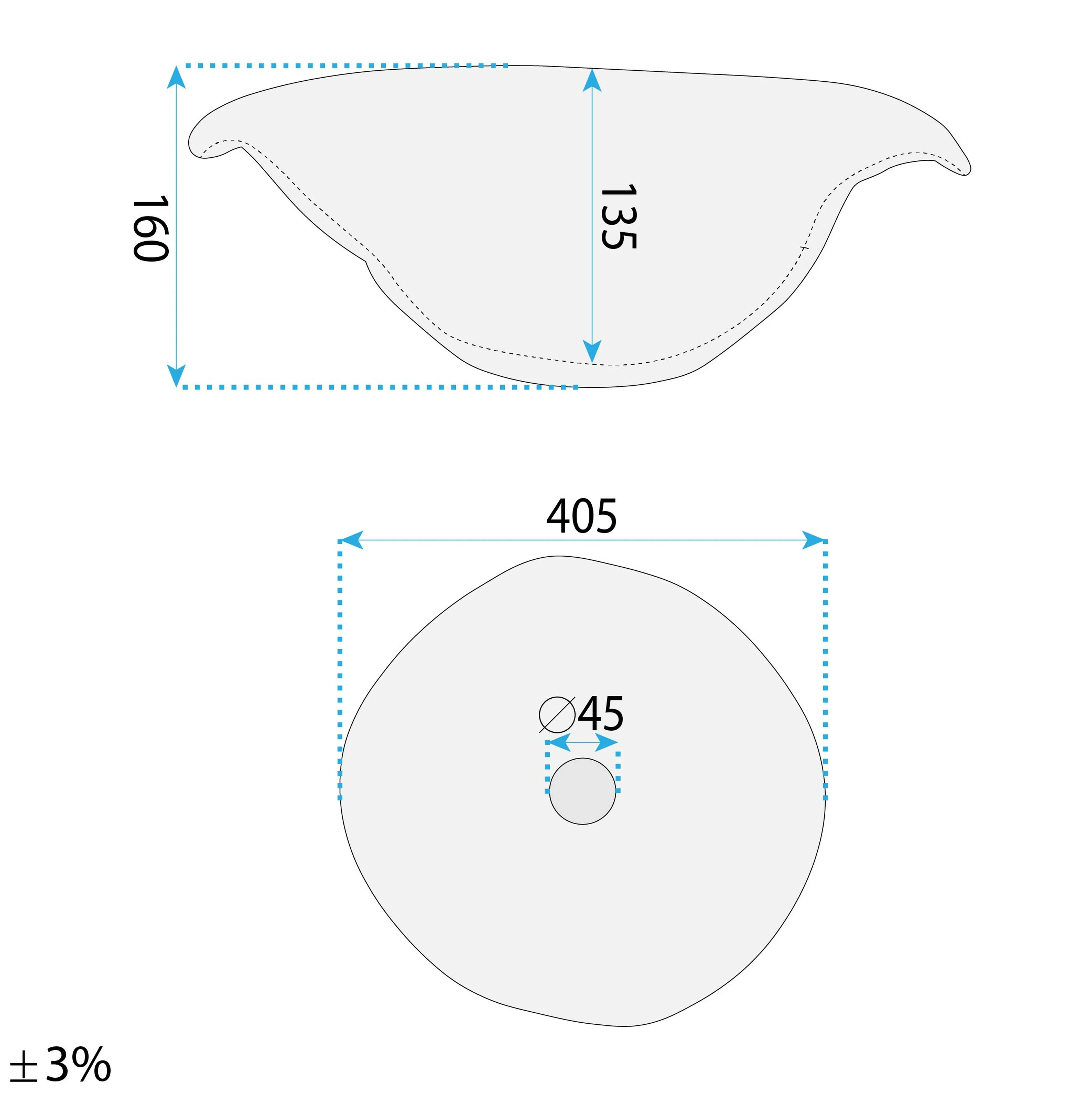 Νιπτήρας Επικαθήμενος Rea HM-34B Handmade Art 40x39x16 cm Ματ Μπεζ (Stone Effect)